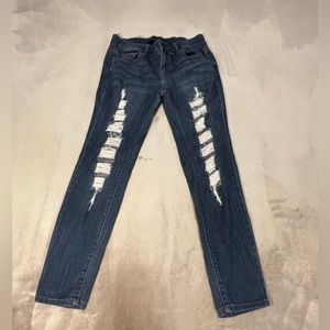 Low Rise Distressed Jeans